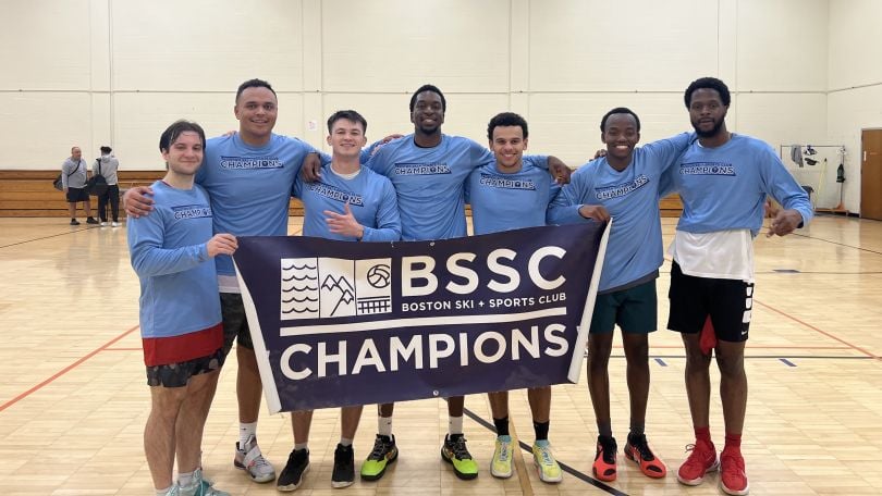 Arinze with Datadog basketball team 